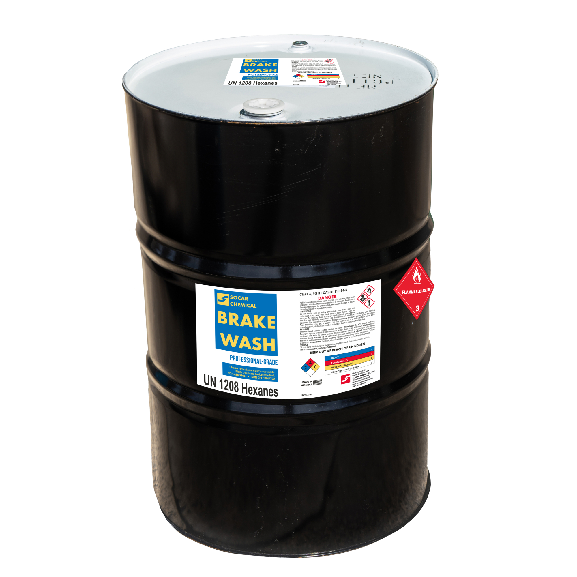 SOCAR Brake Wash Non-Chlorinated Brake Part Cleaner - 55 Gal., Model# SCO-BW-55
